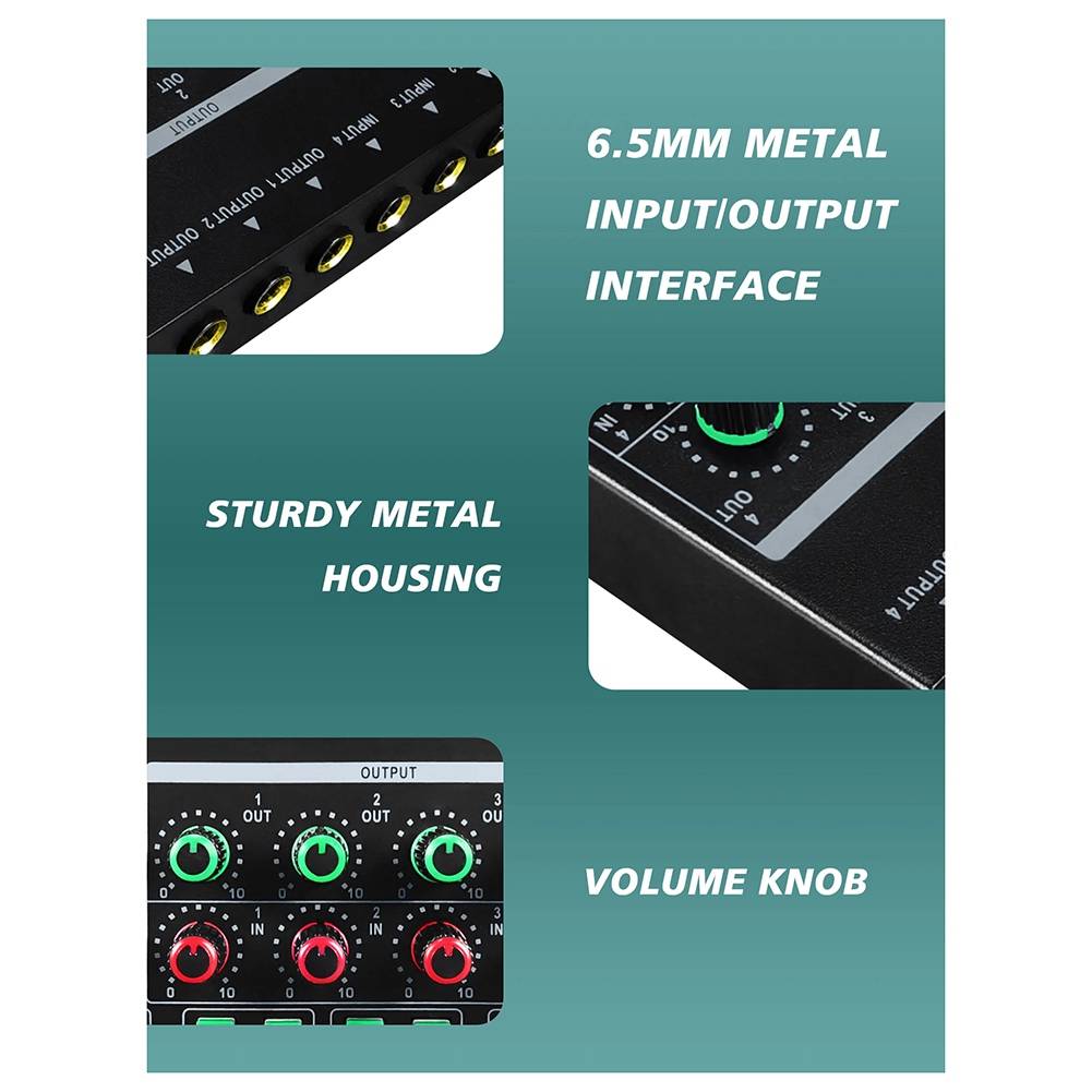 Audio Interface - (MEOF) -LQ04 Mixeur 4 canaux, amplificateur