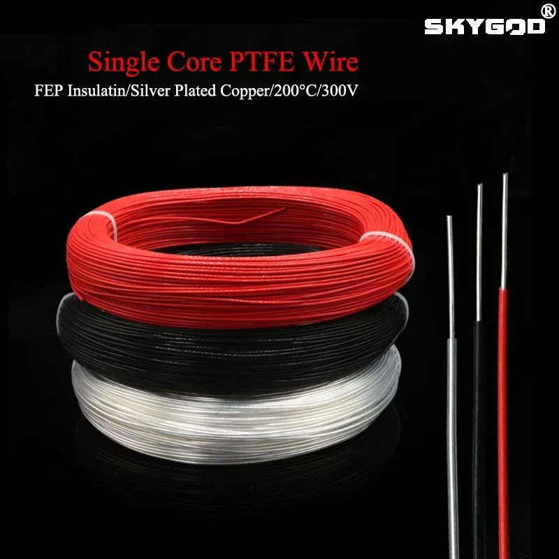 Audio Jumper Wire - Fil PTFE à noyau unique, 2/5/10/20/50M,