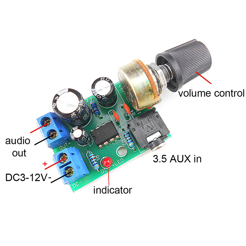 Volume Control Board - 【C】Carte d'amplificateur audio LM386 10W Mono