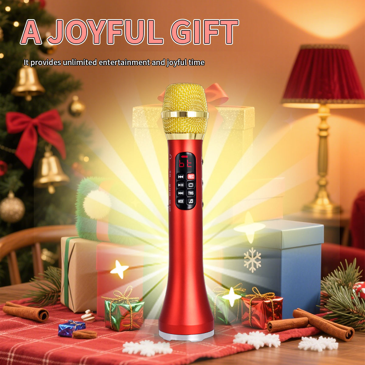 Speaker Kit - Microphone karaoké TWS, haut-parleur Bluetooth, 6400mAh,
